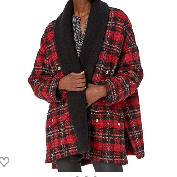 The Kooples Jackets & Blazers - The Kooples Red Plaid Jacket